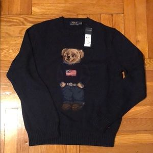 Men’s Ralph Lauren Cotton Bear Knit Sweater